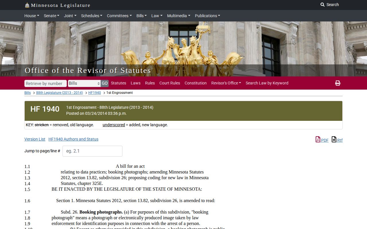 Minnesota 2014 proposed anti-pay-to-remove bill text, not enacted law